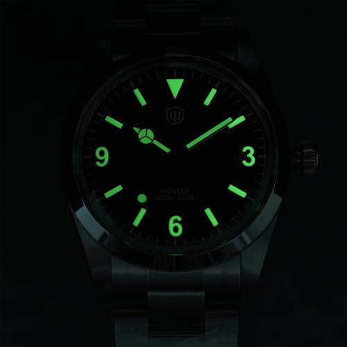 Image of watchdives VH31 Quartz Watch, WD1016 V3 Men Watches 37mm Dial Stainless Steel Wristwatch Sweep Sports Watch 100M Waterproof
