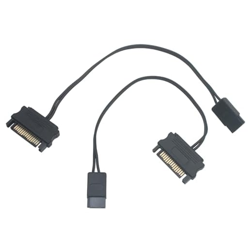 SYCZIOHU 17 CM SATA 15-Pin Male to 6-Pin Female Slimline Power Adapter Cable for DVD, BLURAY, CD and HDD (2 PCS)