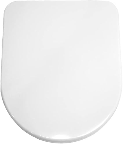 Gala Marina – Tapa y Asiento Amortiguado Inodoro - Forma Ovalada - Cierre Suave - Incluye Kit Fijación - Bisagras Acero Inoxidable - Fácil Limpieza - Color Blanco