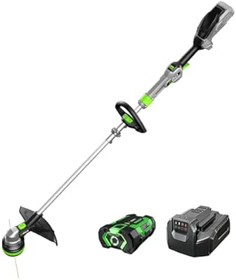 EGO Power+ String Trimmer, Battery Powered, 15" Trimmer for Weeds and Grass with POWERLOAD, Telescopic Aluminum Shaft, Includes 56V 2.5Ah Battery and Charger - ST1511T
