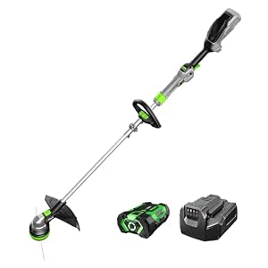 EGO Power+ String Trimmer, Battery Powered, 15″ Trimmer for Weeds and Grass with POWERLOAD, Telescopic Aluminum Shaft, Includes 56V 2.5Ah Battery and Charger – ST1511T