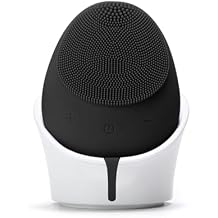 Face Scrubber Exfoliator, Facial Massager Brush, Pore Deep Cleansing Silicone High Density Soft Bristles, for Exfoliating, Massaging Deep Cleansing,Black