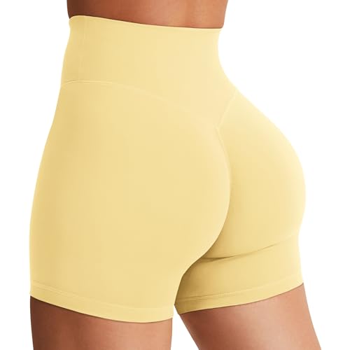 YEOREO SoftHue Women's Biker Shorts Workout Hidden Scrunch Gym Shorts