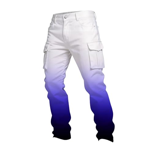 Jogging court homme cargo blanc avec poches et cordon de serrage pour l'été