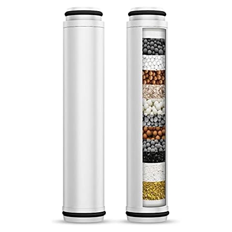 Shower Filter for Handheld Shower Head, FEELSO 2 Pack 15 Stage Replacement Filters for Hard Water Remove Chlorine and Harmful Substances Cover