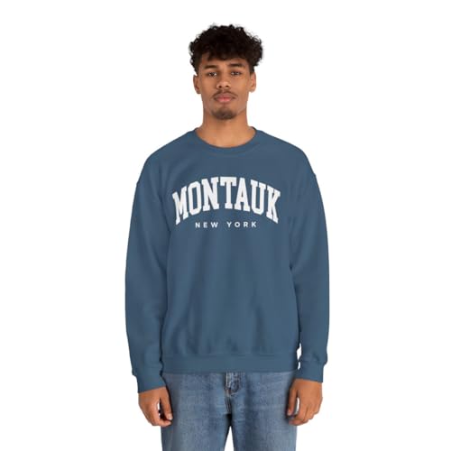 Montauk New York Adult Unisex Crewneck Sweatshirt3