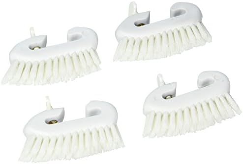 Grout Gator VSHAPEDBRHD V Shaped Beveled Brush Heads (4 Pack), White