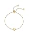 PAVOI 14K Yellow Gold Plated Matching Heart Charms Solitaire Bracelet Set for Women | Adjustable Valentines Day Love Friendship Two Bracelet Pack