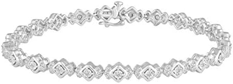 Fifth and Fine 1.00 Carat tw Natural Diamond Tennis Bracelet in 925 Sterling Silver