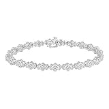 Fifth and Fine 1.00 Carat tw Natural Diamond Tennis Bracelet in 925 Sterling Silver