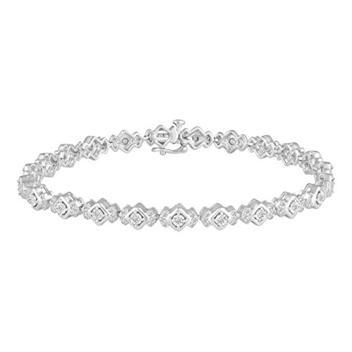 Fifth And Fine 1.00 Carat Tw Natural Diamond Tennis Bracelet In 925 Sterling Silver #TOP15