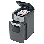 Rexel 2020150XEU - Destructora de Papel Automática Optimum AutoFeed 150X, Corte en Partículas P-4 (4x28 mm), 150 Hojas A4, Papelera Extraíble 44L, Destruye Grapas y Clips, Uso en Oficina