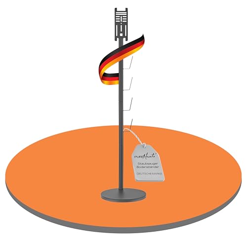 PureMounts Staubsauger Ständer Halterung universal kompatibel mit Dyson, Philips, Samsung, Bosch, Miele, Anyson, Xiaomi, Bodenständer, Zubehör Halter, Schwarz