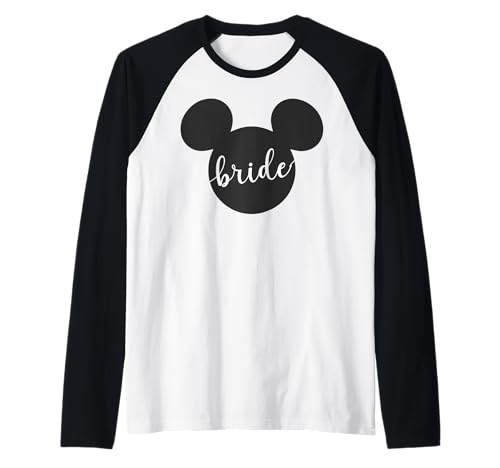 T-shirt Mickey Disney style baseball bicolore pour femme