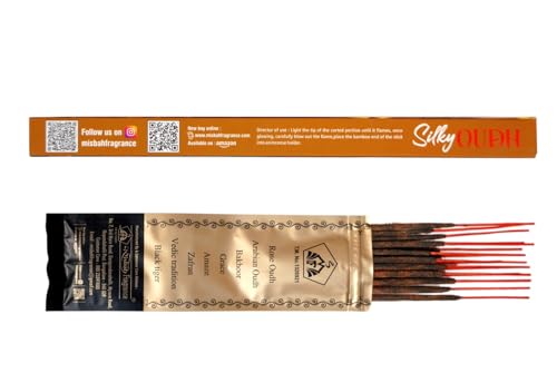 Image of Misbah Fragrance Silky Oudh Premium Incense Sticks Mixed Soothing Fragrances of Classic Oudh Premium Incense Sticks (Pack of 6)