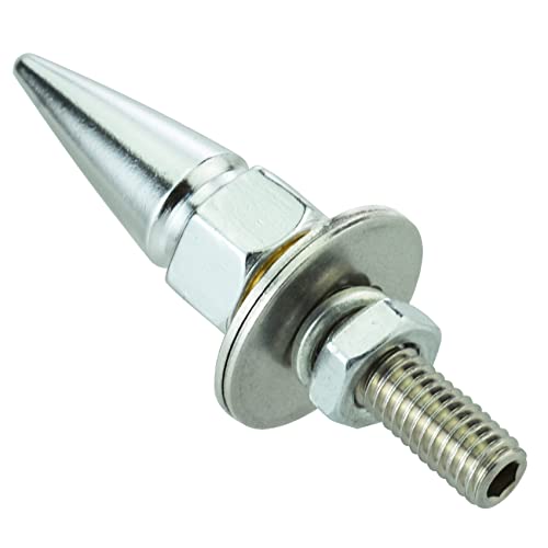 Abfer Car License Plate Screws Spike Shape License Plate Fasteners Bolt 4Pcs Anti Theft License Plate Screw Frame Kit Fit for Most Vehicle Motorcycles Trucks (Silver) - Image 5