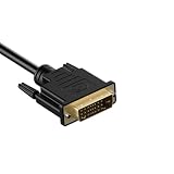 Xingdianfu Kabel HDMI na DVI, adapter DVI do HDMI DVI-D (24+1) wtyczka do gniazda HDMI 4K 1080P Full HD 3D