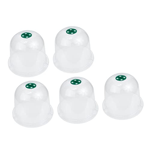 Toddmomy 5Pcs Garden Cloche Plant Dome Reusable Plant Protector for Outdoor Use Humidity Control and Frost Protection Greenhouse Setup