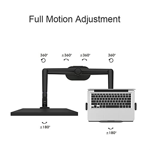 Support d'écran réglable double bras articulé moniteur 32 pouces et support pc portable aluminium - 5