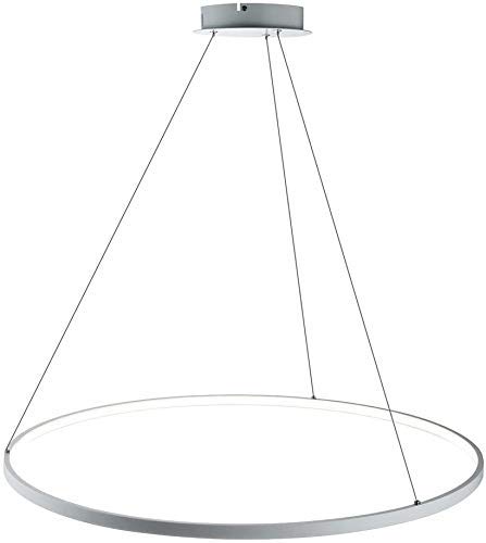Lámpara colgante LED de techo circular en metal blanco regulable de 13W
