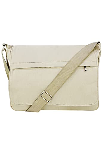 Pasta Lenna's Classic Carteiro de Lona L082 Bege