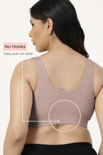 Image of ZELENA Maternity Padded Bra | Removable Cups, Broad Waistband | Soft Stretchable Modal Fabric | Easy Pull Nursing Bra for Pregnancy and Breastfeeding