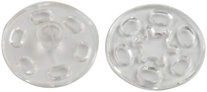 Calvas 400 Sets Plastic Popper Button Snap Fastener Buttons - (Color: Clear 15mm)