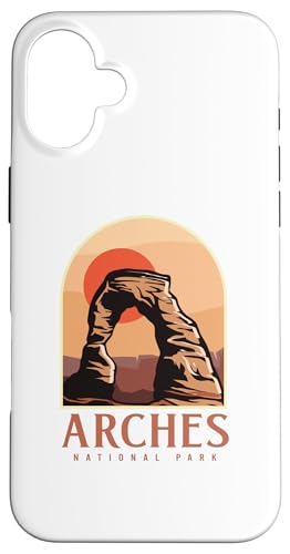 Utah Vintage Retro Hiking Camping Arches National Park �X�}�z�P�[�X iPhone 16 Plus �p