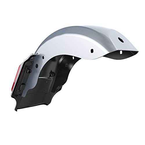 Advanblack One Piece Dominator Stretched Rear Fender Fit For Harley Touring Street Glide Road Glide Special 2014-2020 (Barracuda Silver(Glossy)) #TOP5