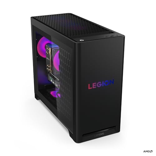 Lenovo Legion Tower 5i Gaming AI Desktop-PC | NVIDIA GeForce RTX 5070 | Intel Core Ultra 7 | 32GB RAM | 2TB SSD | Win11 | Eclipse Black | Transparente Abdeckung | 30L | 3 Monate GamePass
