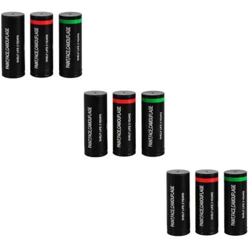 LALAFINA 9pièces Peinture Camouflage Huile Pour Visage Kit De Maquillage Extérieur Pratique Facile à Nettoyer Et