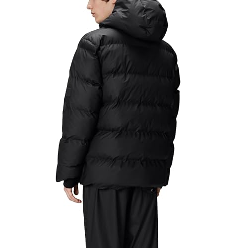 RAINS Alta Puffer Jacket - Waterproof Winter Coat, Insulated Hood, Lightweight, Fleece Pockets, Warm for Cold Weather3