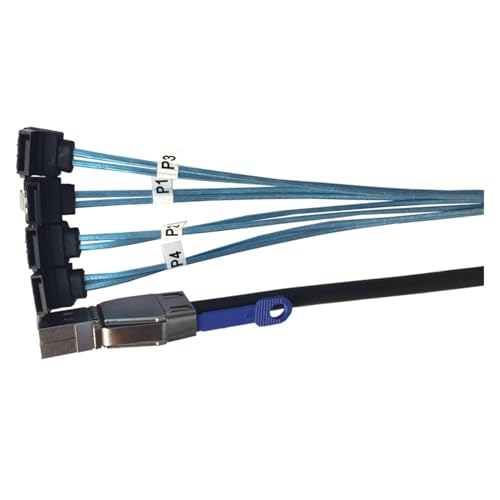 Cable Datos S-AS HD SFF-8644 a 4X 7Pin SATA 2 metros miniatura 4