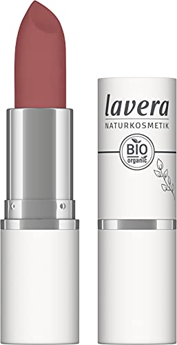 Bild von lavera Velvet Matt Lipstick - Berry Nude 01 - Lippenstift - glutenfrei - ohne Silikone - ohne Mineralöl - ohne Mikroplastik - Cremig, matte Textur - Bio-Blütenbutter - Bio-Sonnenblumenöl - 4,5g 4.5 g (1er Pack)