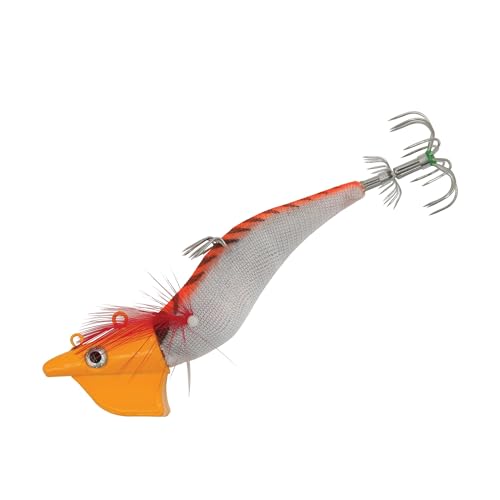 Turlutte Maxigrif 80g Flashmer avec tissu orange haute visibilité et panier lourd