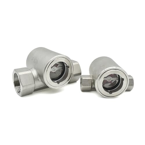 Indicador de flujo visual de acero inoxidable 304 con rosca interior hembra BSPT 3/4" 7