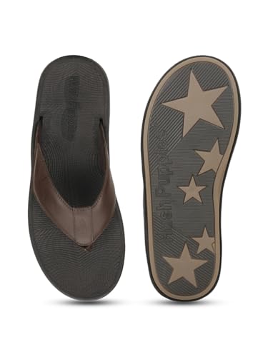 Image of Hush Puppies Men's Flip-Flops | Comfortable & Stylish Slip-On Sandals for Casual Wear | Lightweight, Durable Footwear for Beach, Everyday & Outdoor Activities
