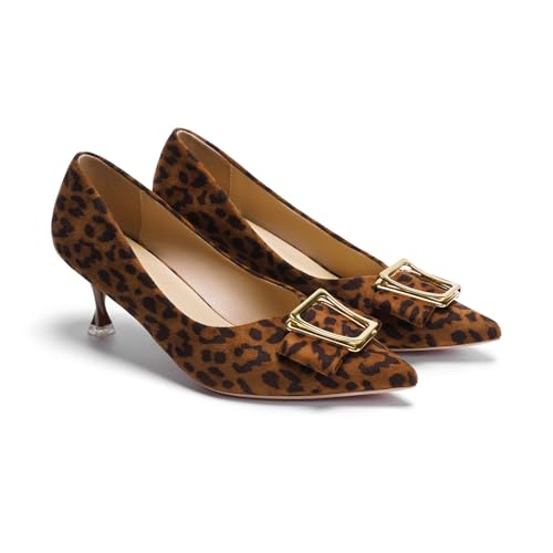 Image of C.Paravano Women's Pumps | Women Heels Closed Toe | Pumps Shoes Women | Chic Pointed Toe Design | Comfort Heels