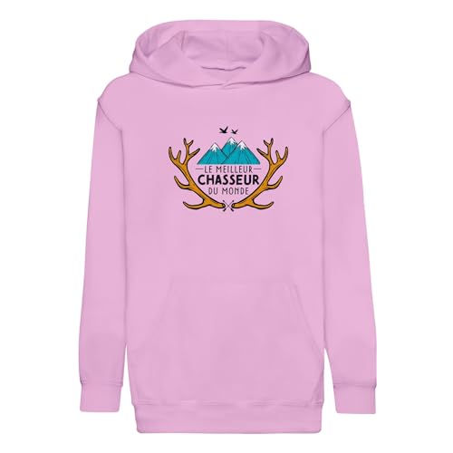 Sweat à capuche enfant Le Meilleur Chasseur du Monde Chasse Montagne Premium