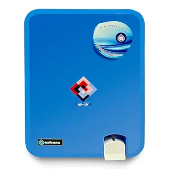 AXICERA Water Purifier MAX + 20 Nanofiltration (NF + UV Technology) Food grade/ABS Plastic, 50W Water Purifier with 6 Litres Storage Tank Capacity with Automatic Service Mode, For TDS 200-350, Blue
