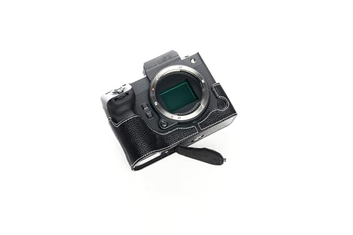 Demi-étui fait main en cuir véritable TP Original pour Fujifilm GFX 100 II Noir