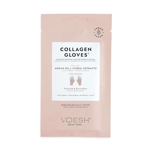 VOESH Collagen Gloves For Hands - Collagen Hand Spa Moisturizer - Repairing Hand Glove Masks for Moisturizing Dry Skin - Hydrating Gloves For Men and Women, 0.54 Fl Oz