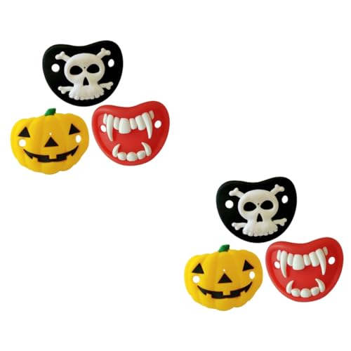 HAPINARY 6 Chupetes De Pulpa Con Esqueleto De Calabaza Para Bebés De 0 A 6 Meses, Para Baby Shower, Chupete Para Recién Nacidos, Chupetes Para Bebés De 6 A 18 Meses, Chupete Portátil De