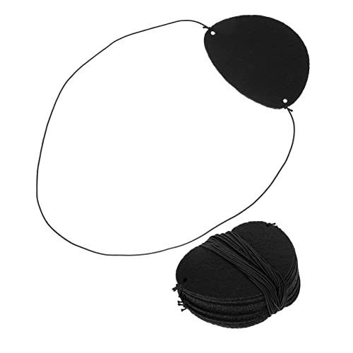 Beaupretty 1セット 海賊印刷パッチ 海賊がテーマのパーティーの記念品 神聖な 黒の弾性アイパッチ 海賊コスプレアクセサリー 片眼帯 ハロウィンの海賊 コスプレ衣装 Black 14個