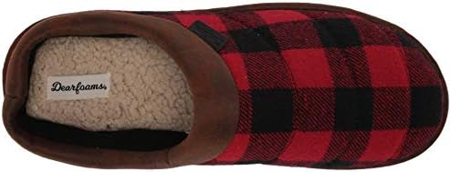 Dearfoams Men's Clog Slipper, Red Plaid, small | Image 4