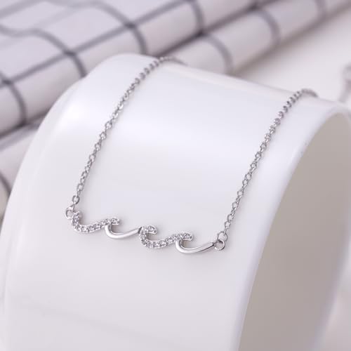 Kvekstio To My Best Friend Wave Charm Adjustable Necklace Gifts for Bestie BFF Soul Sisters, Wave Gift for Friendship Day2