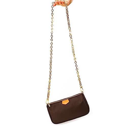 Image of jiesinlov Purse Chain Strap CrossBody Handbag Gold Chains Shoulder Bag Strap Replacement,with Metal Buckles (E 43.3in)