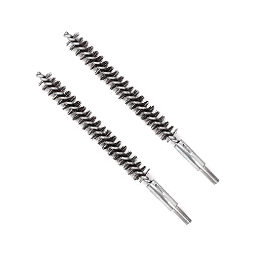 Utoolmart チューブブラシ ワイヤーブラシ ワイヤーチューブブラシ 直径12mm ブラシの長さ100mm 2個入り スパイラルブラシ ステンレス鋼線 金属ブラシ スパイラル型 チューブクリーニングブラシ パイプブラシ クリーニング