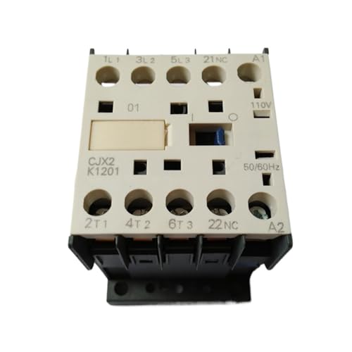 Contacteur AC 110V CJX2-K1201 avec bobine 3P 1NC 12A pour rail DIN