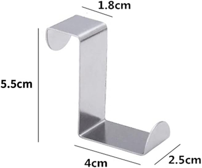 WYAN 6PCS Multifunctional Door Hook,Z-Shaped Stainless Steel Hook,for Kitchen,Bathroom,Drawer,Cabinet Door,Single Over Door(Please Remove The White Protective Film Before use) - Image 3